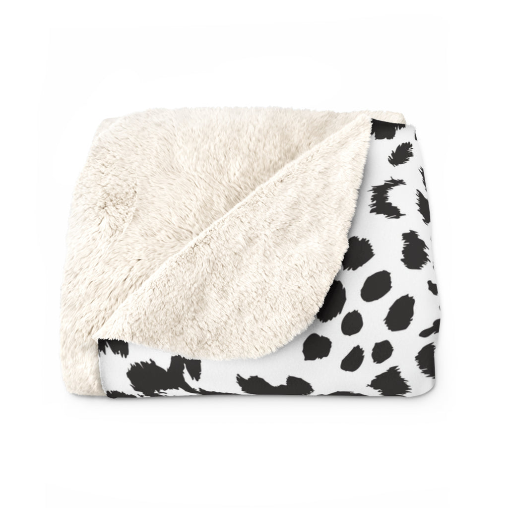 Leopard Print Sherpa Fleece Blanket