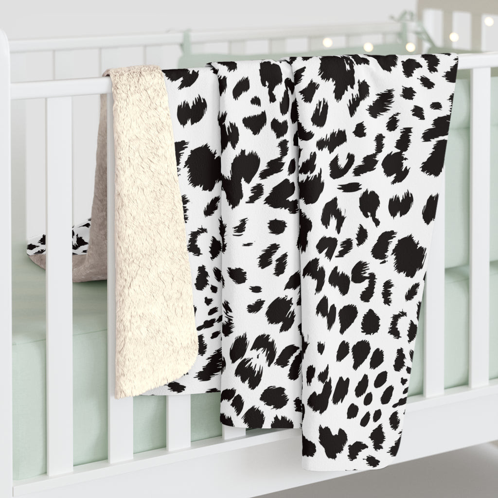 Leopard Print Sherpa Fleece Blanket