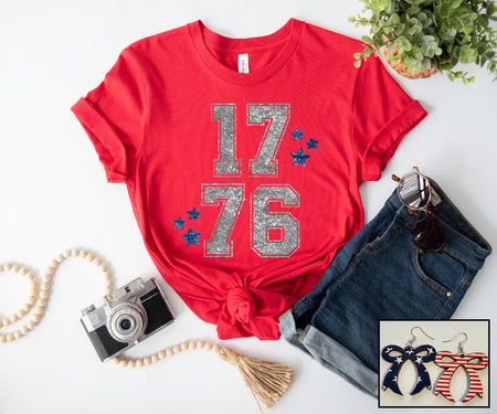 1776 (Sequin Look) - S. M. & Co. T-Shirt