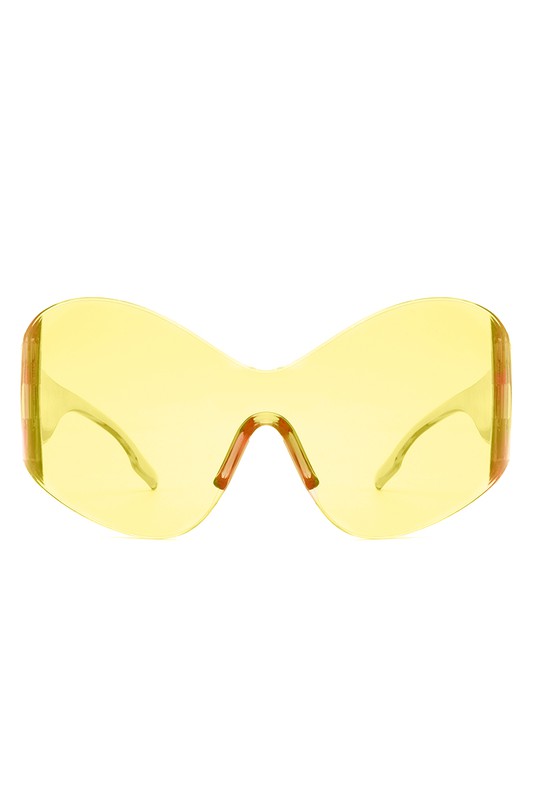 Fashion Rimless Oversized Wraparound Sunglasses - S. M. & Co.