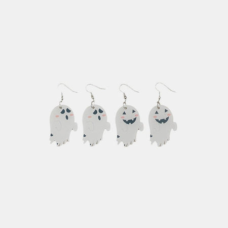 2 Piece Alloy Acrylic Ghost Dangle Earrings - S. M. & Co.