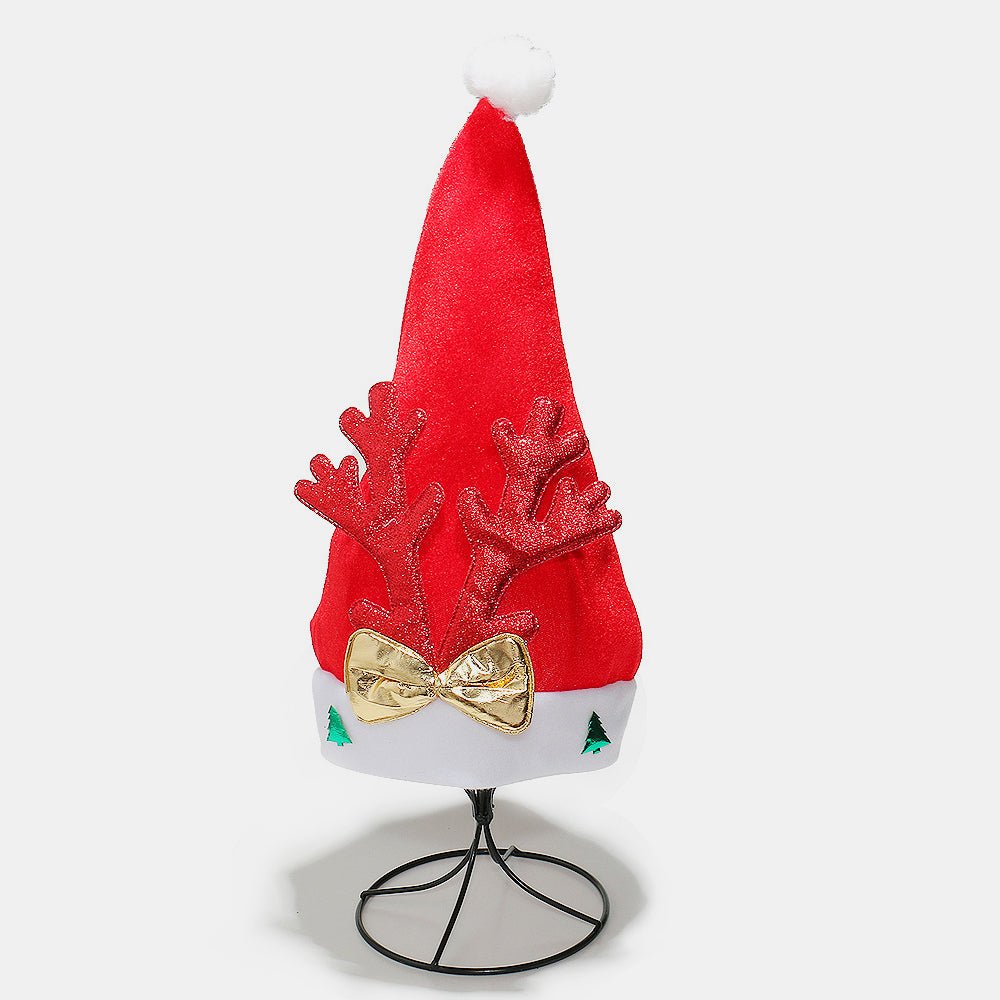 2 Piece Antler Christmas Hat with pompom - S. M. & Co.