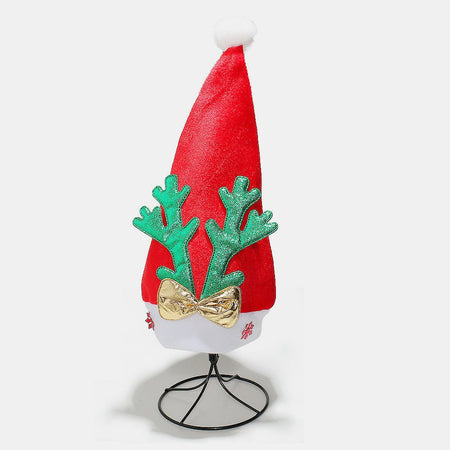 2 Piece Antler Christmas Hat with pompom - S. M. & Co.