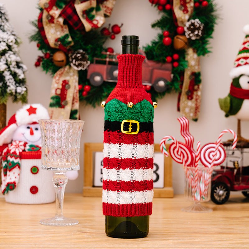 2 - Piece Cable - Knit Wine Bottle Covers - S. M. & Co.