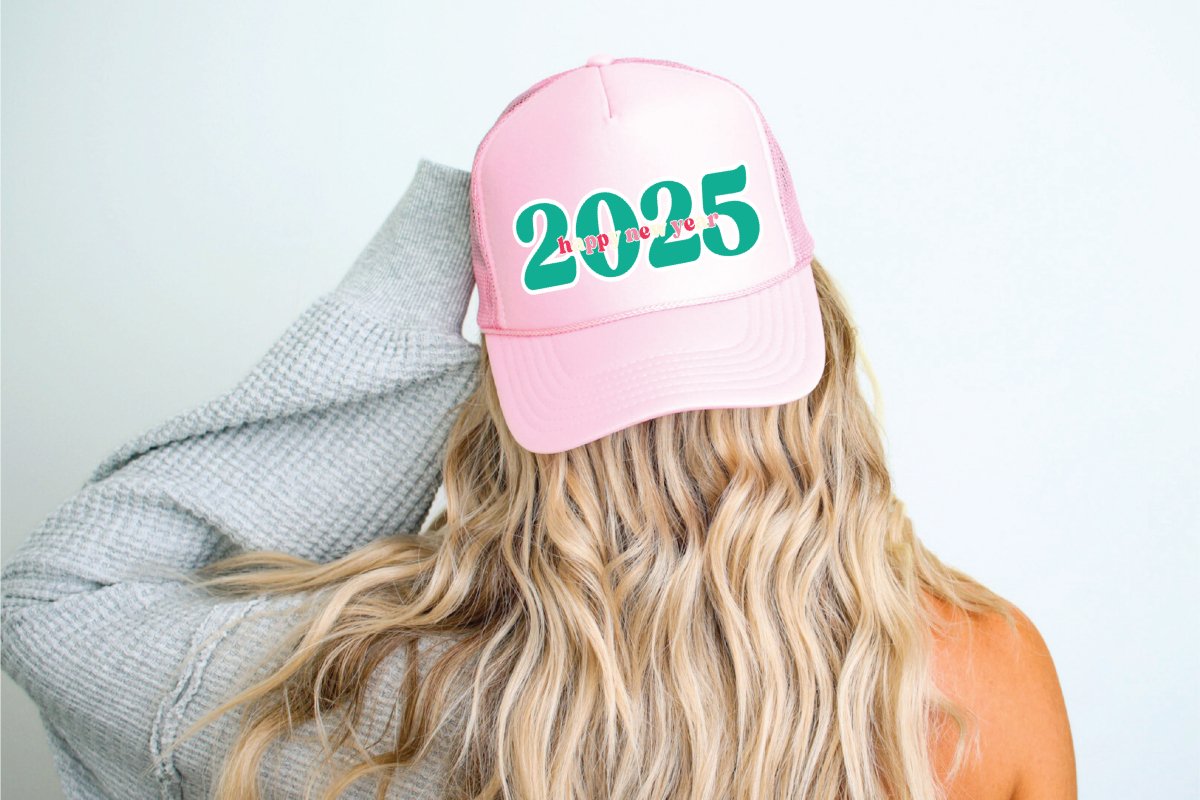 2025 DTF Printed Light Pink Trucker Hat - S. M. & Co.