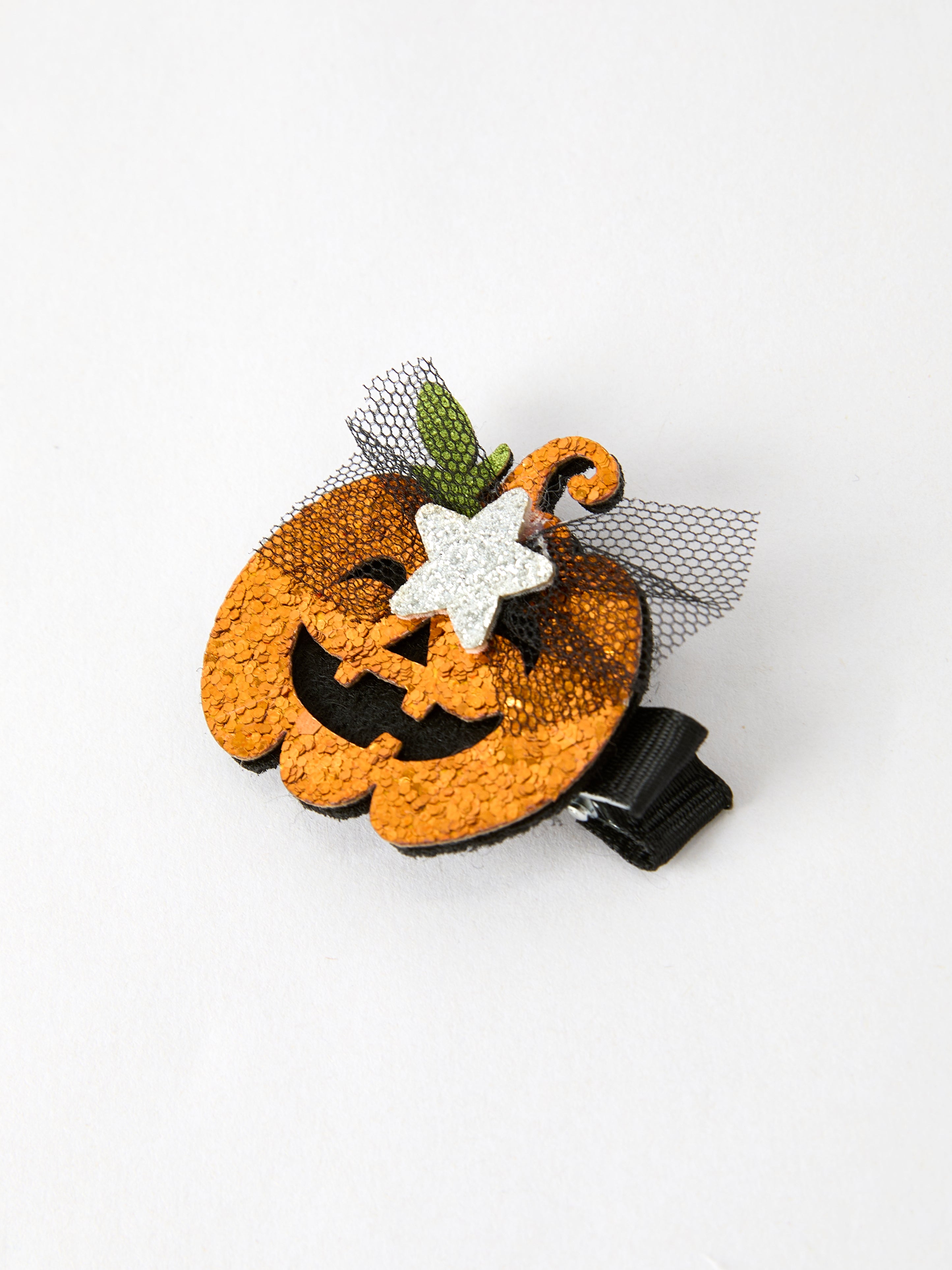 Halloween Sparkling Pumpkin Hair Clip