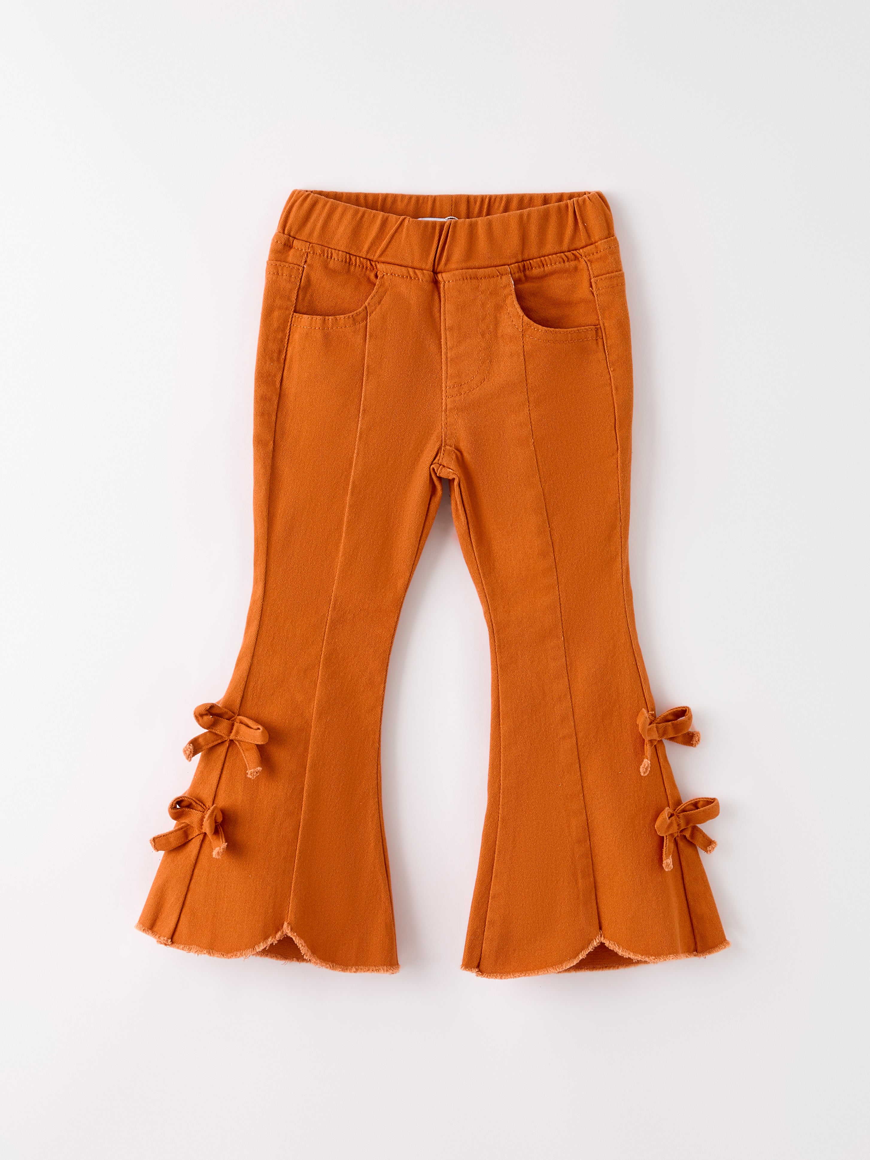 Fall Halloween and Thanksgiving Bow Bell Bottoms