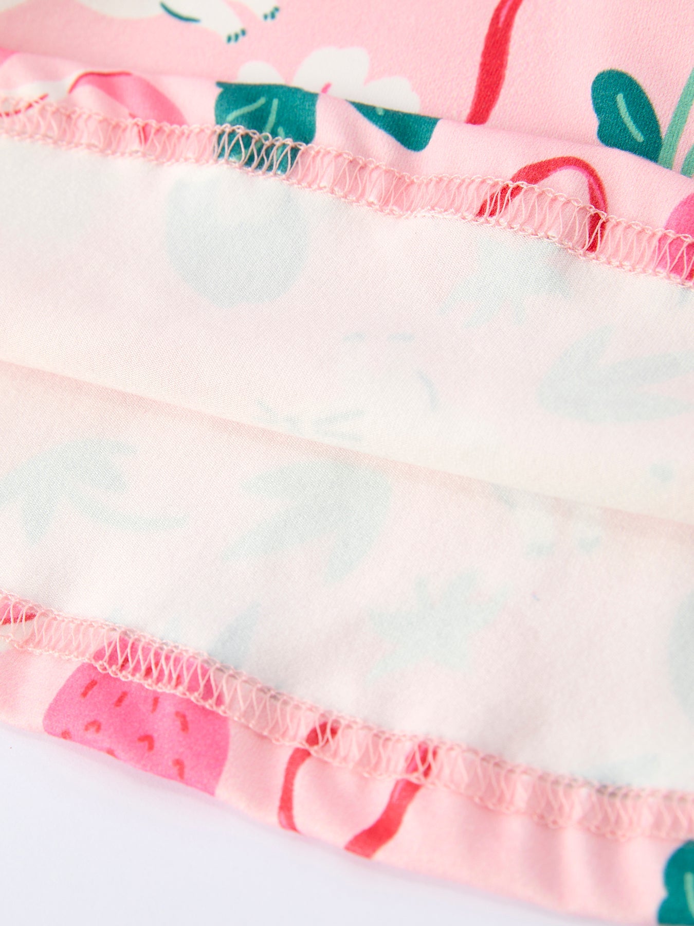 Easter Strawberry Bunny Bow Print Girls' Dress