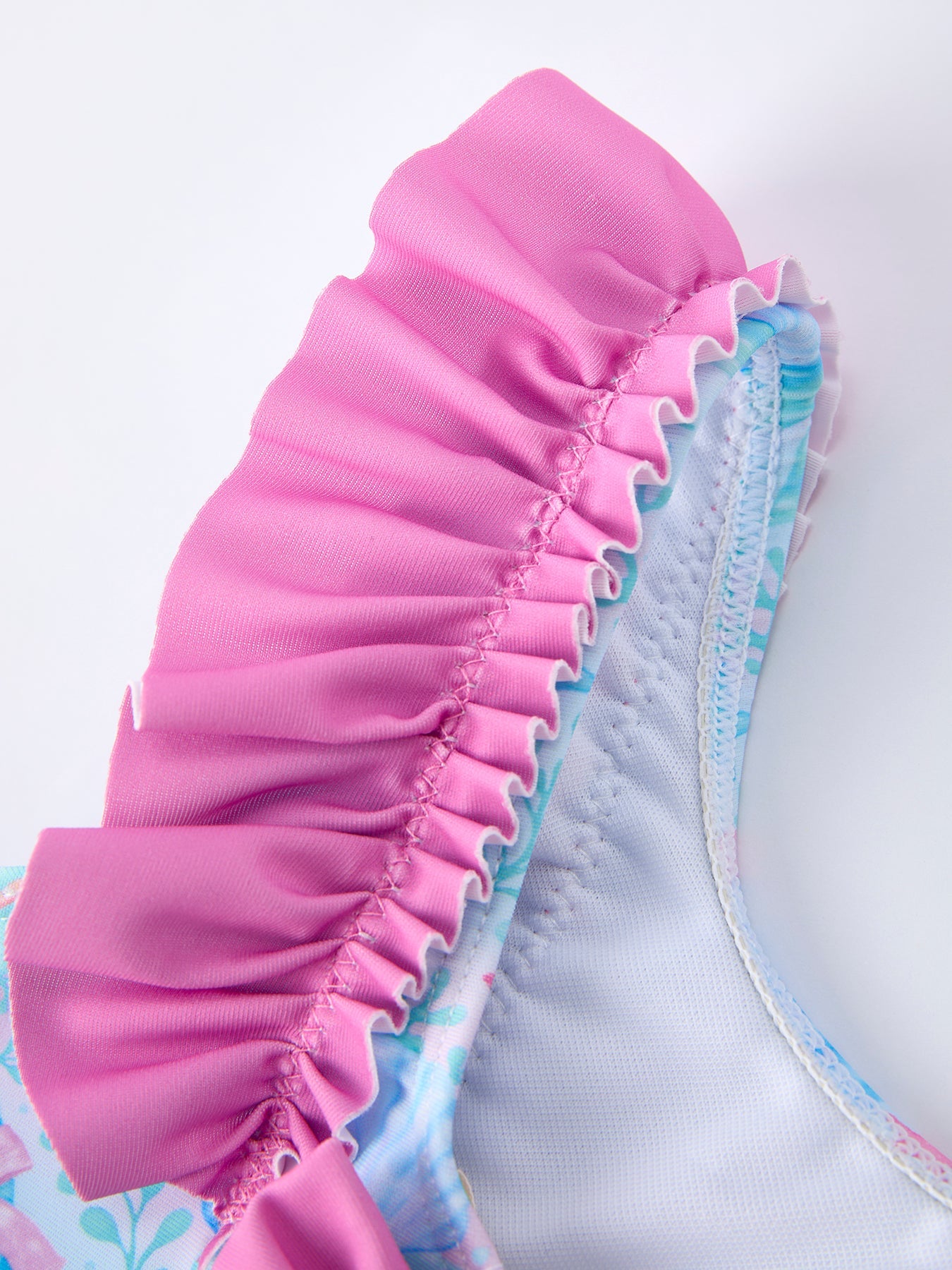 Summer Ocean Print Girls Two Piece Swimsuit