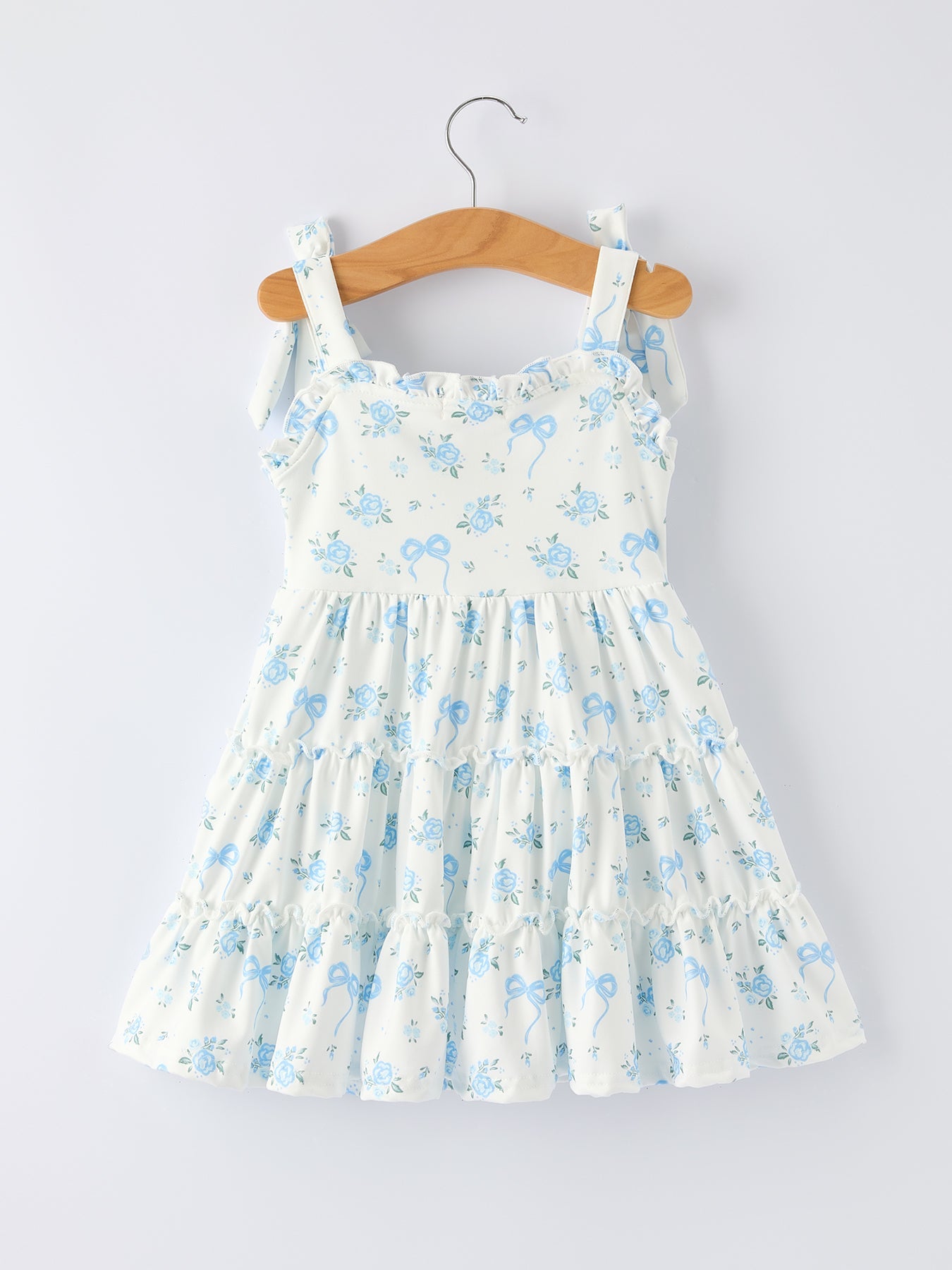 Spring Floral Girls Strap Dress