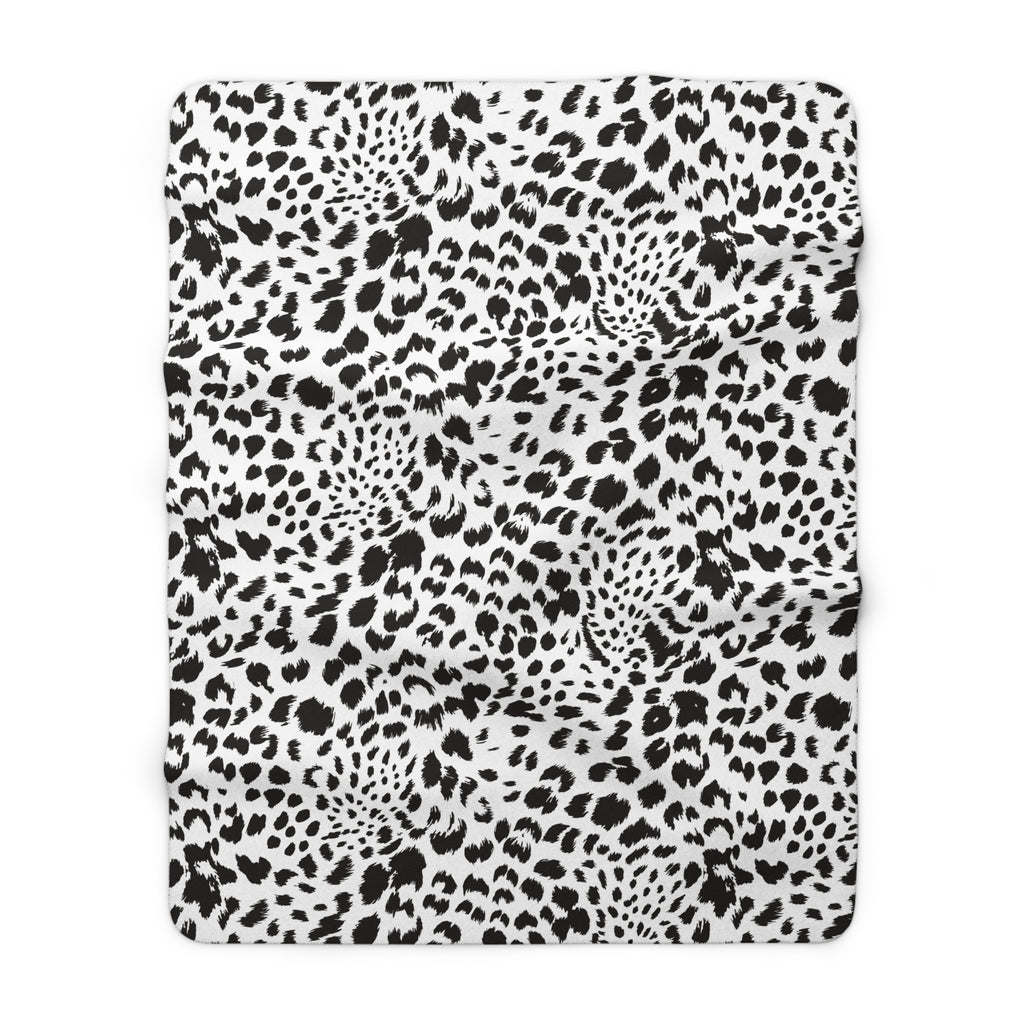 Leopard Print Sherpa Fleece Blanket