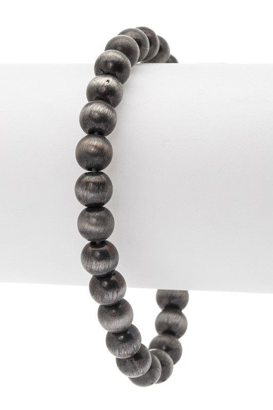 Square Stone Navajo Beads Stretch Bracelet