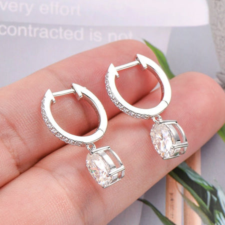 3 Carat Moissanite 925 Sterling Silver Earrings - S. M. & Co.