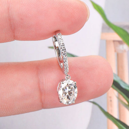 3 Carat Moissanite 925 Sterling Silver Earrings - S. M. & Co.