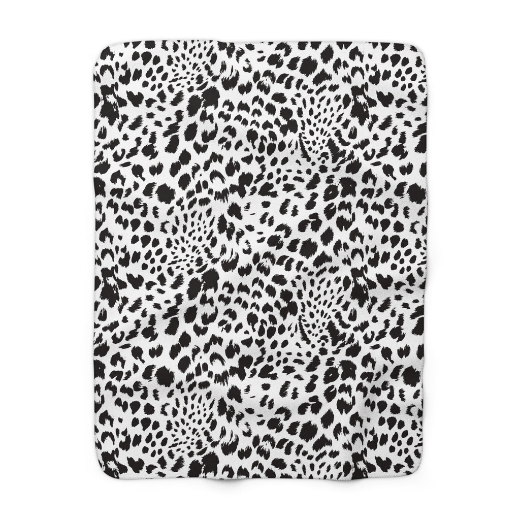 Leopard Print Sherpa Fleece Blanket