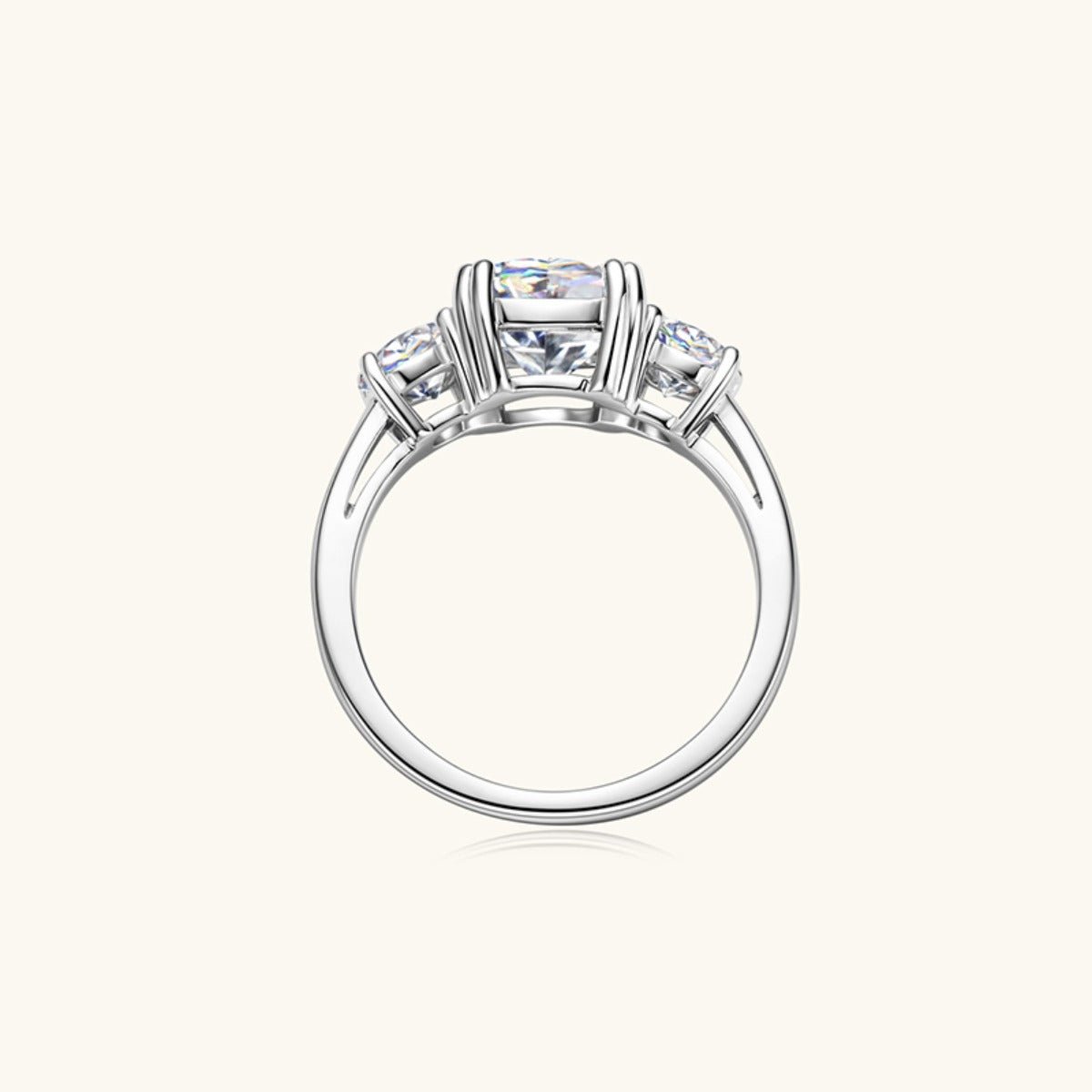 3.5 Carat Moissanite 925 Sterling Silver Ring - S. M. & Co.