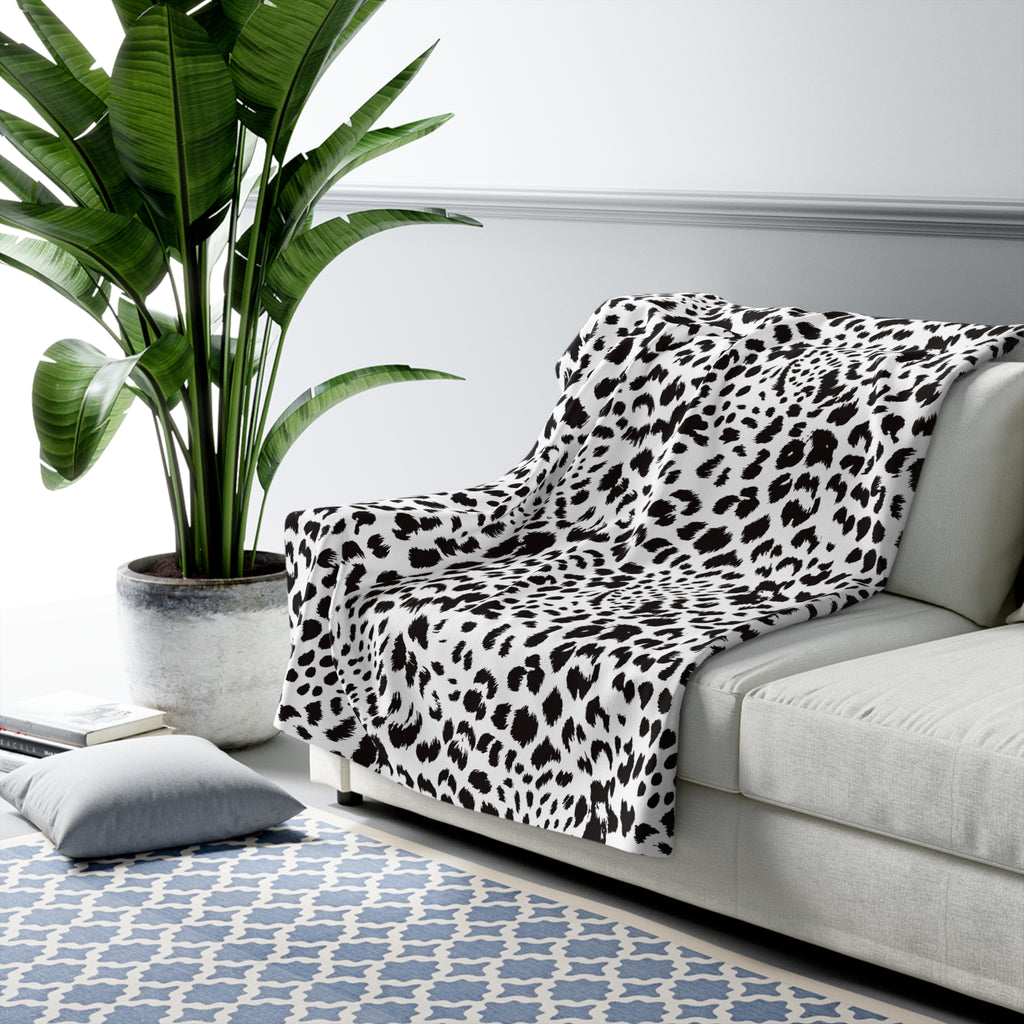 Leopard Print Sherpa Fleece Blanket