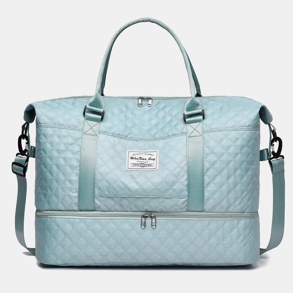 Diamond Grid Oxford Cloth Oversize Travel Bag