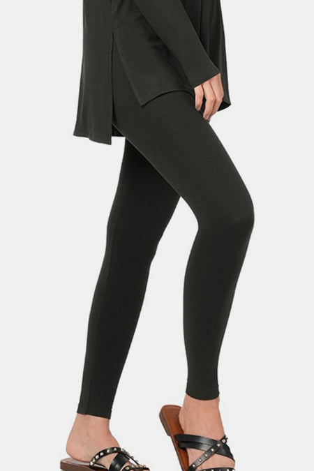 Zenana Full Size Brushed Microfiber Top and Leggings Lounge Set - S. M. & Co.