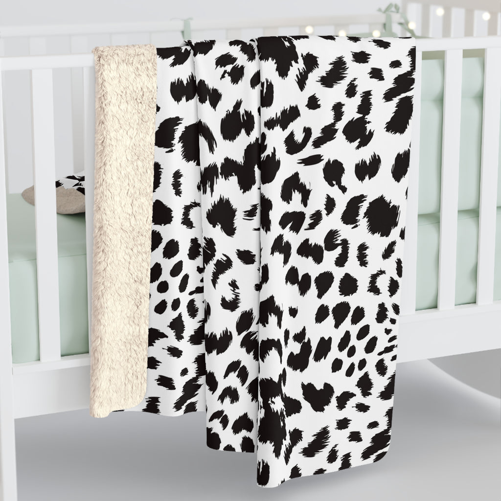 Leopard Print Sherpa Fleece Blanket