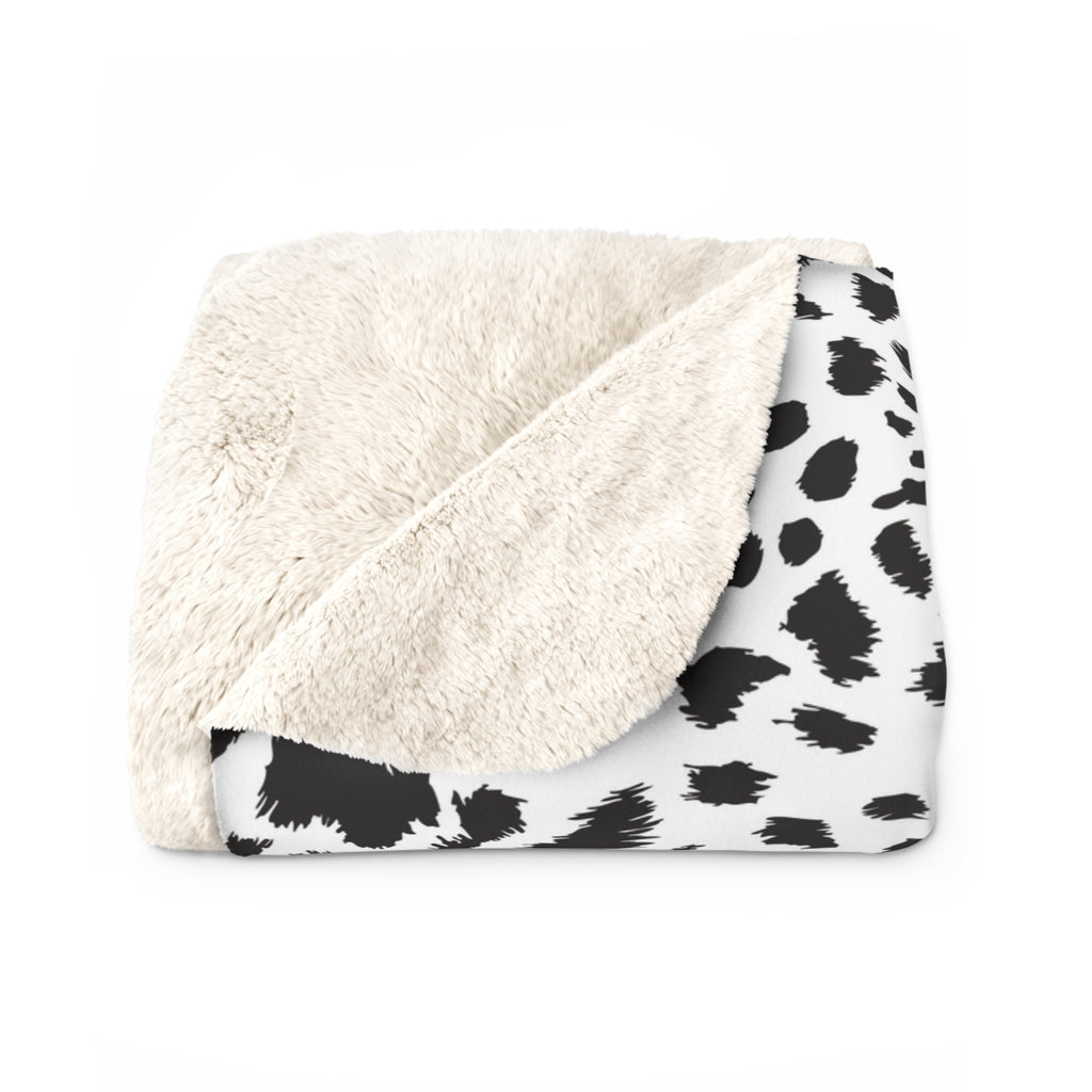 Leopard Print Sherpa Fleece Blanket