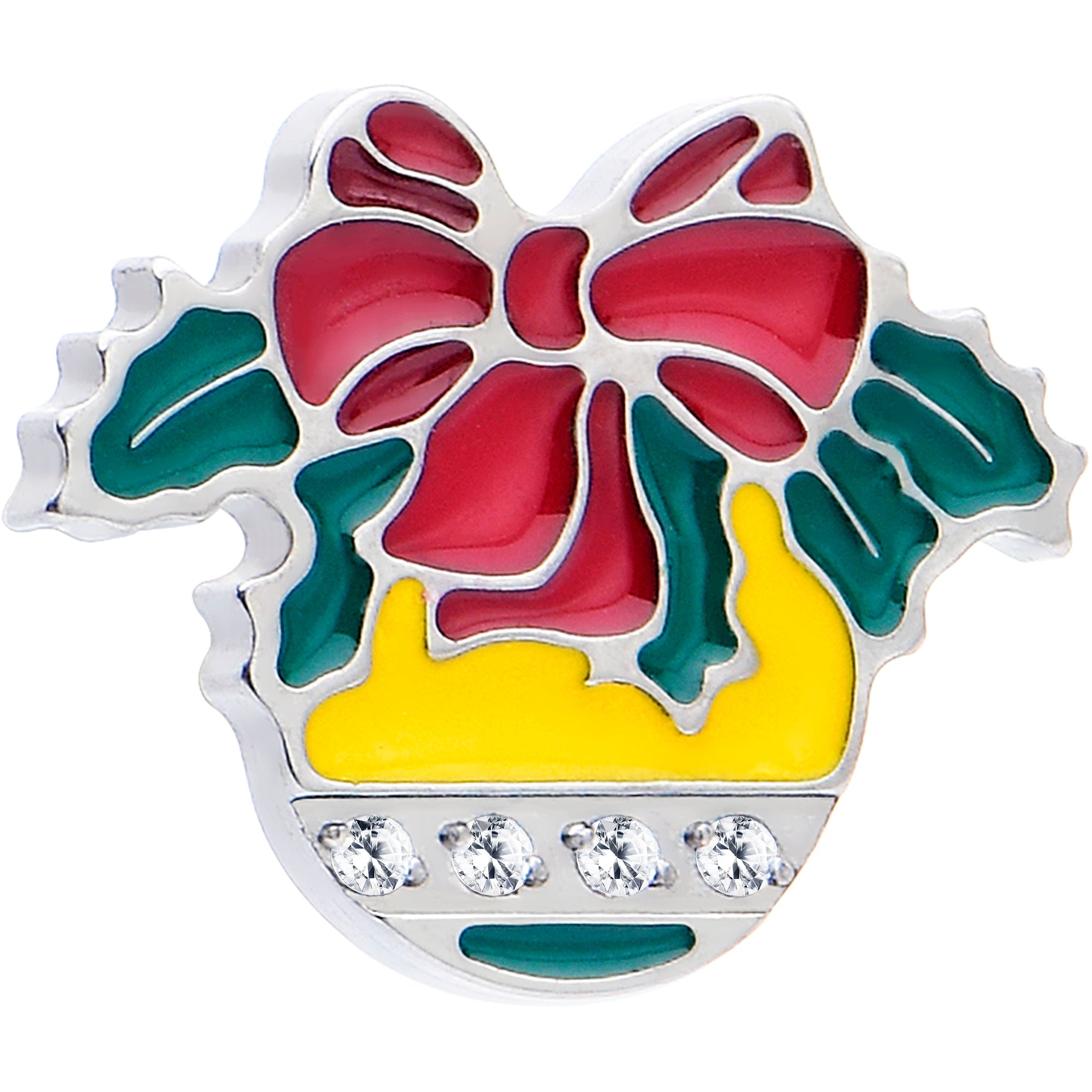 Christmas Flat Back Earring - Holiday Ornament