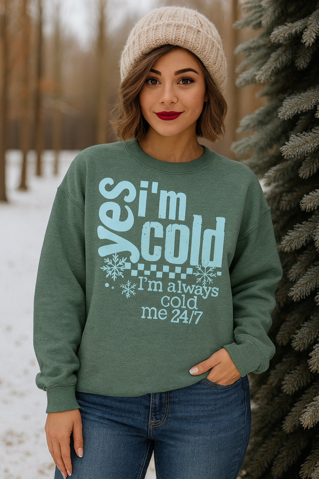 Yes I'm Cold - Unisex Graphic Sweatshirt