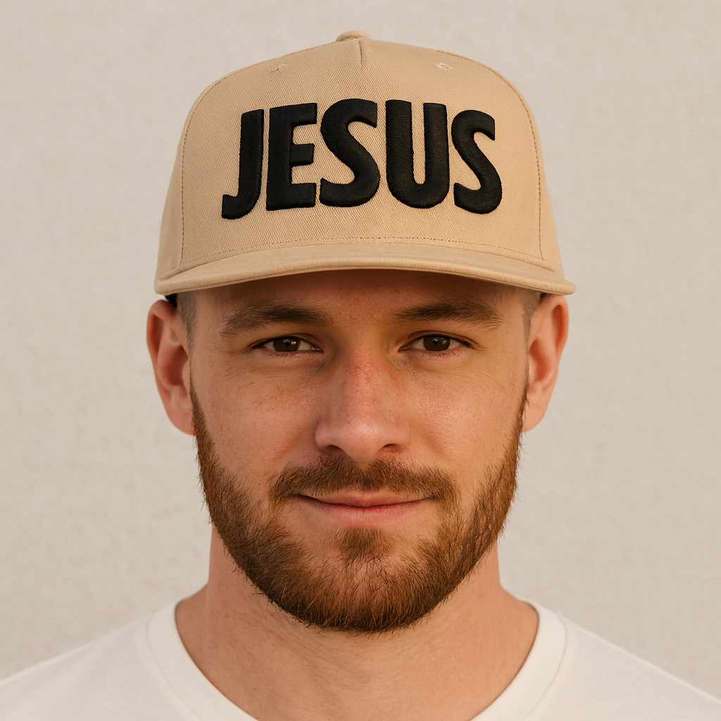 JESUS ON A KHAKI HAT