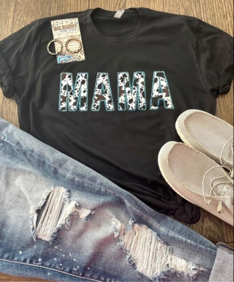 Cowhide Mama Graphic T-Shirt