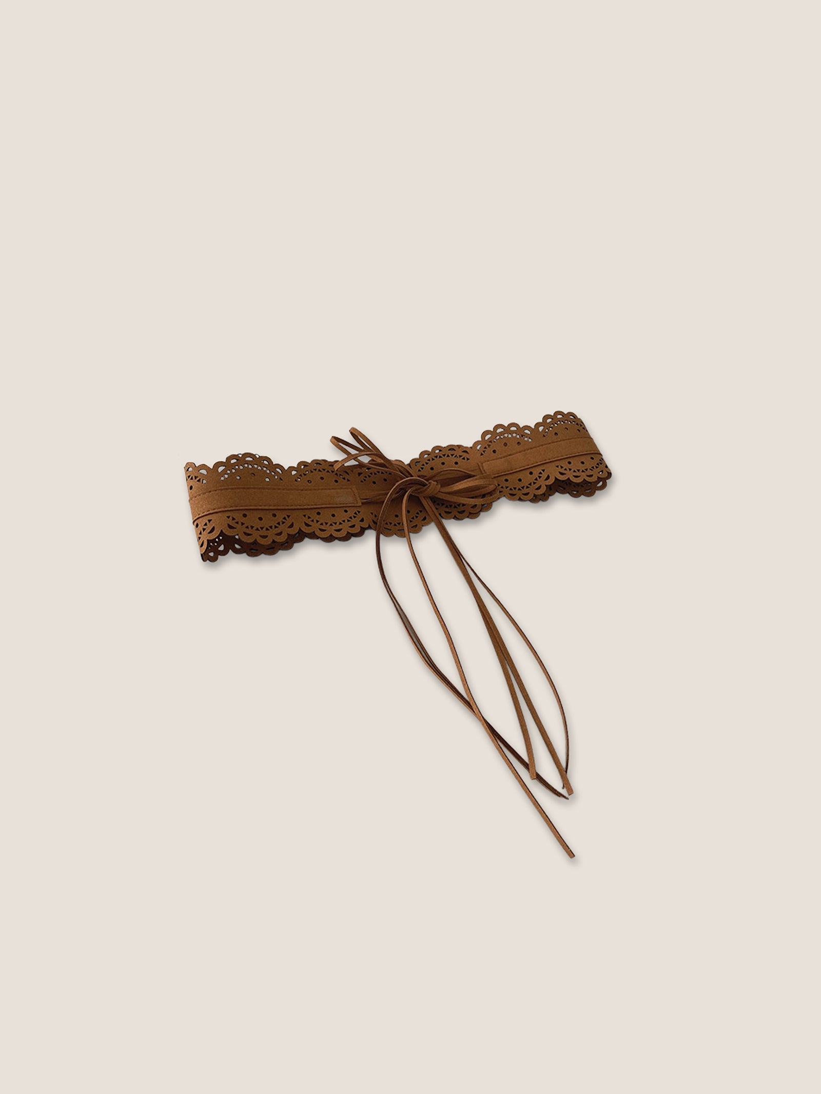 Lace-Trimmed Waist Cincher Belt