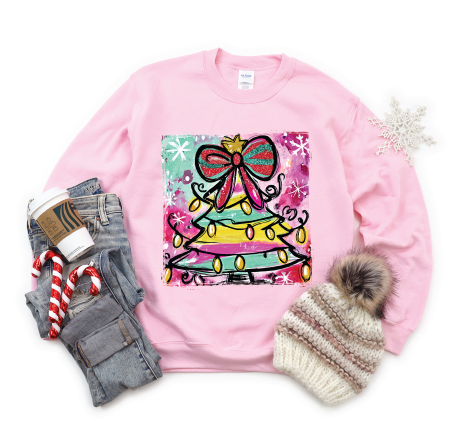 Colorful Painted Christmas Tree