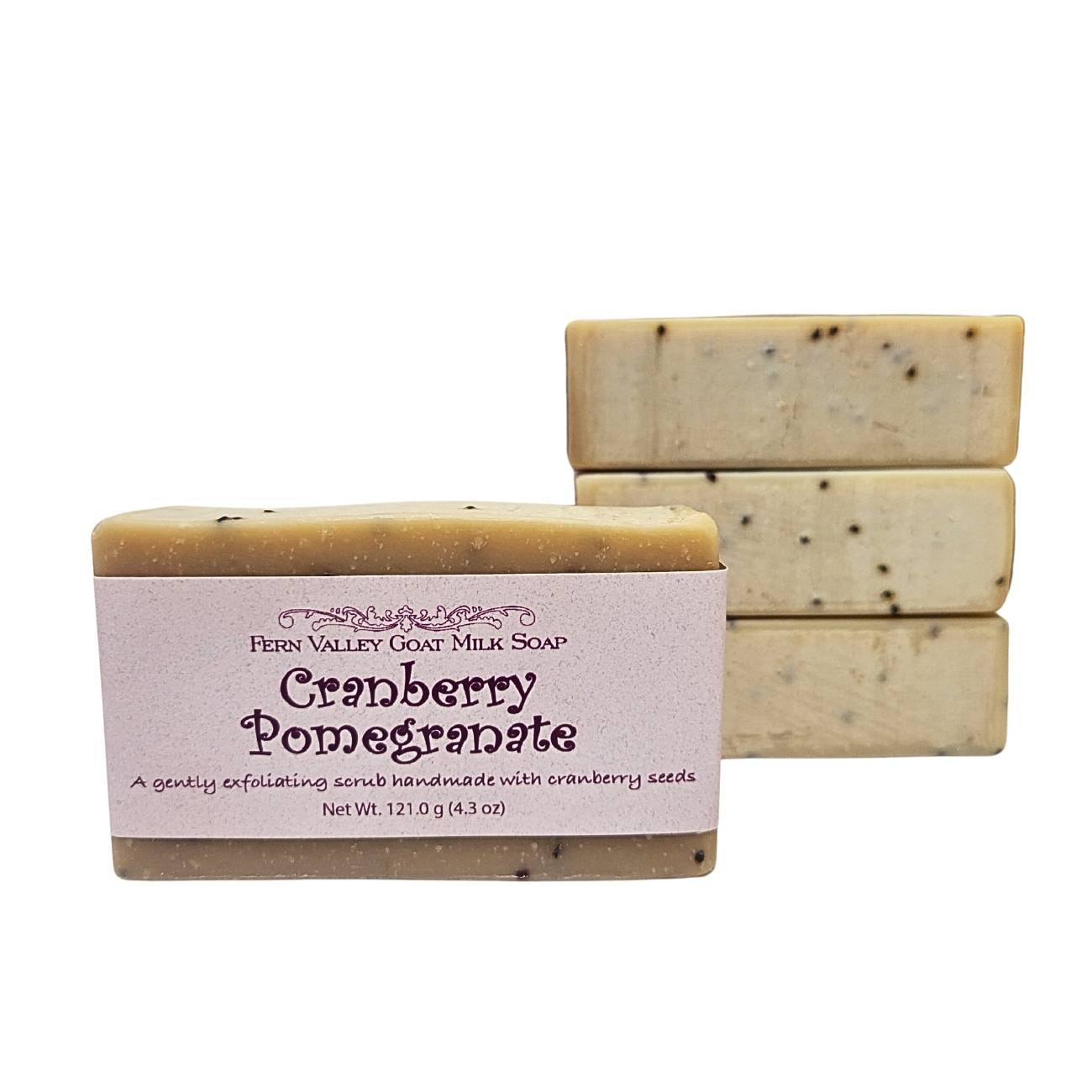 Natural Goat Milk Soap | Exfoliating Scrub | Cranberry Pomegranate