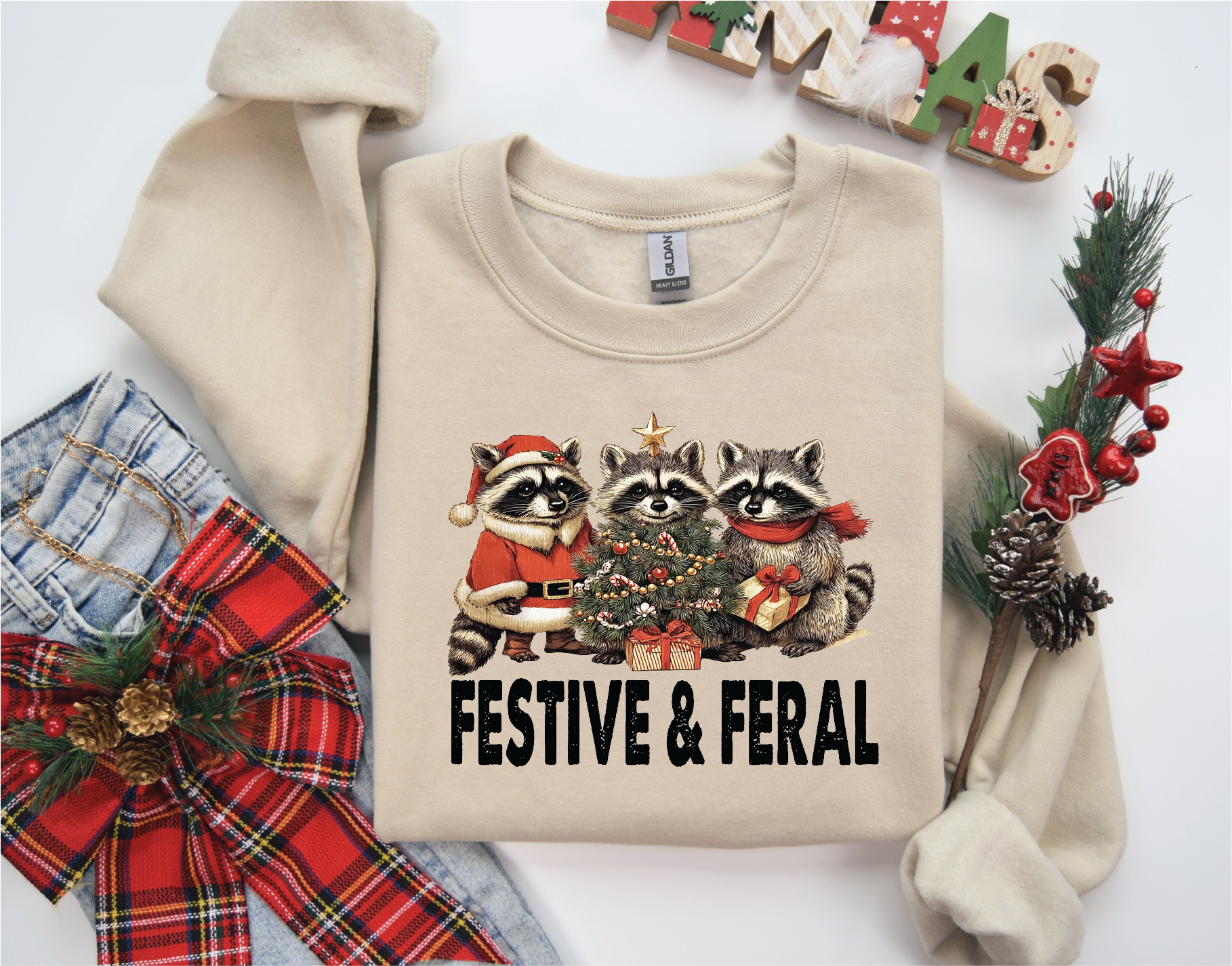 Festive and Feral Christmas Sweater