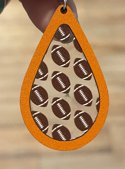 School Spirit Football Teardrops