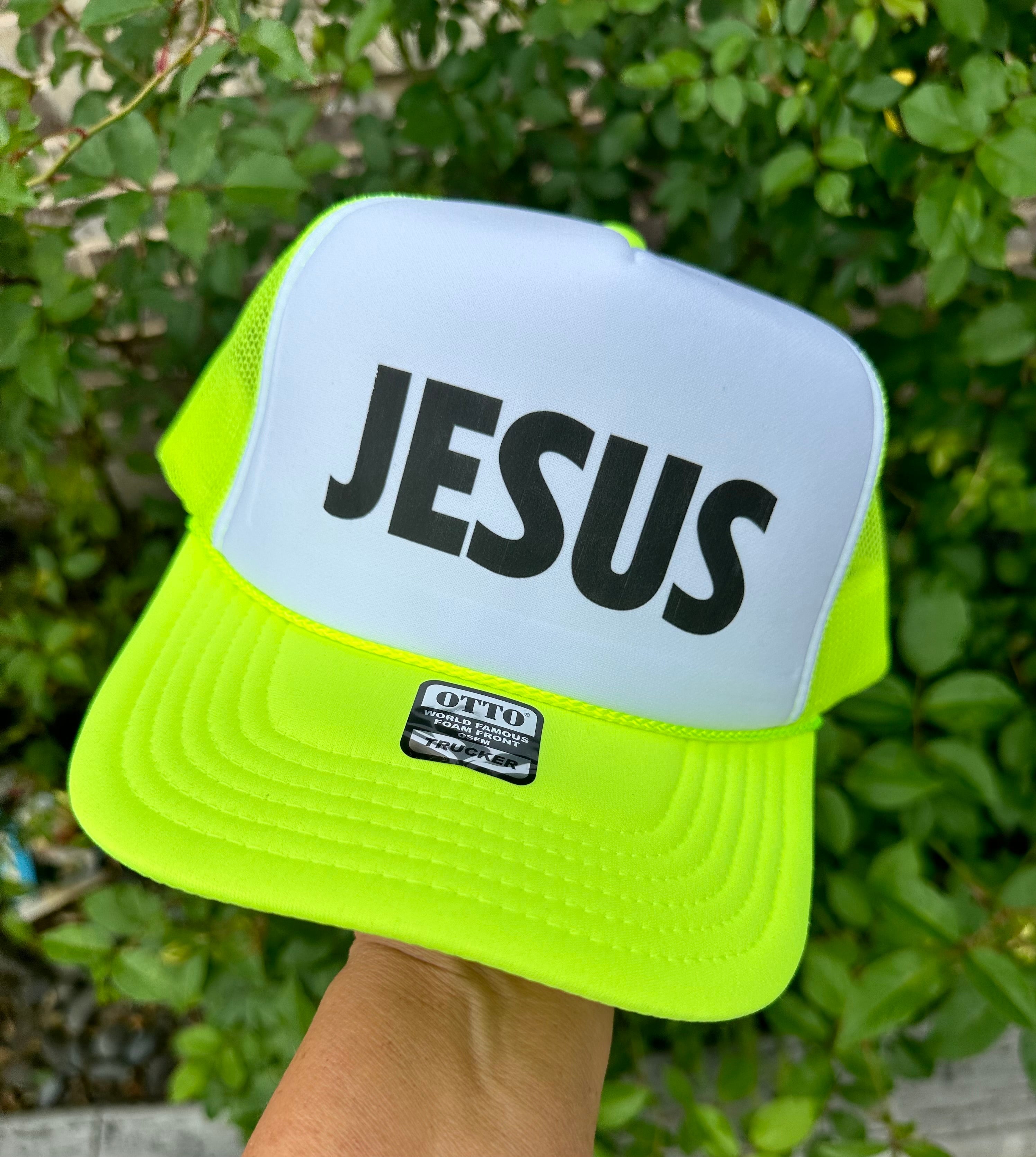 Jesus DTF Printed Trucker Hat - S. M. & Co. Shirts & Tops