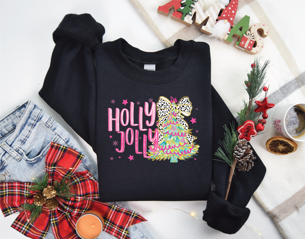 Holly Jolly Black Sweatshirt