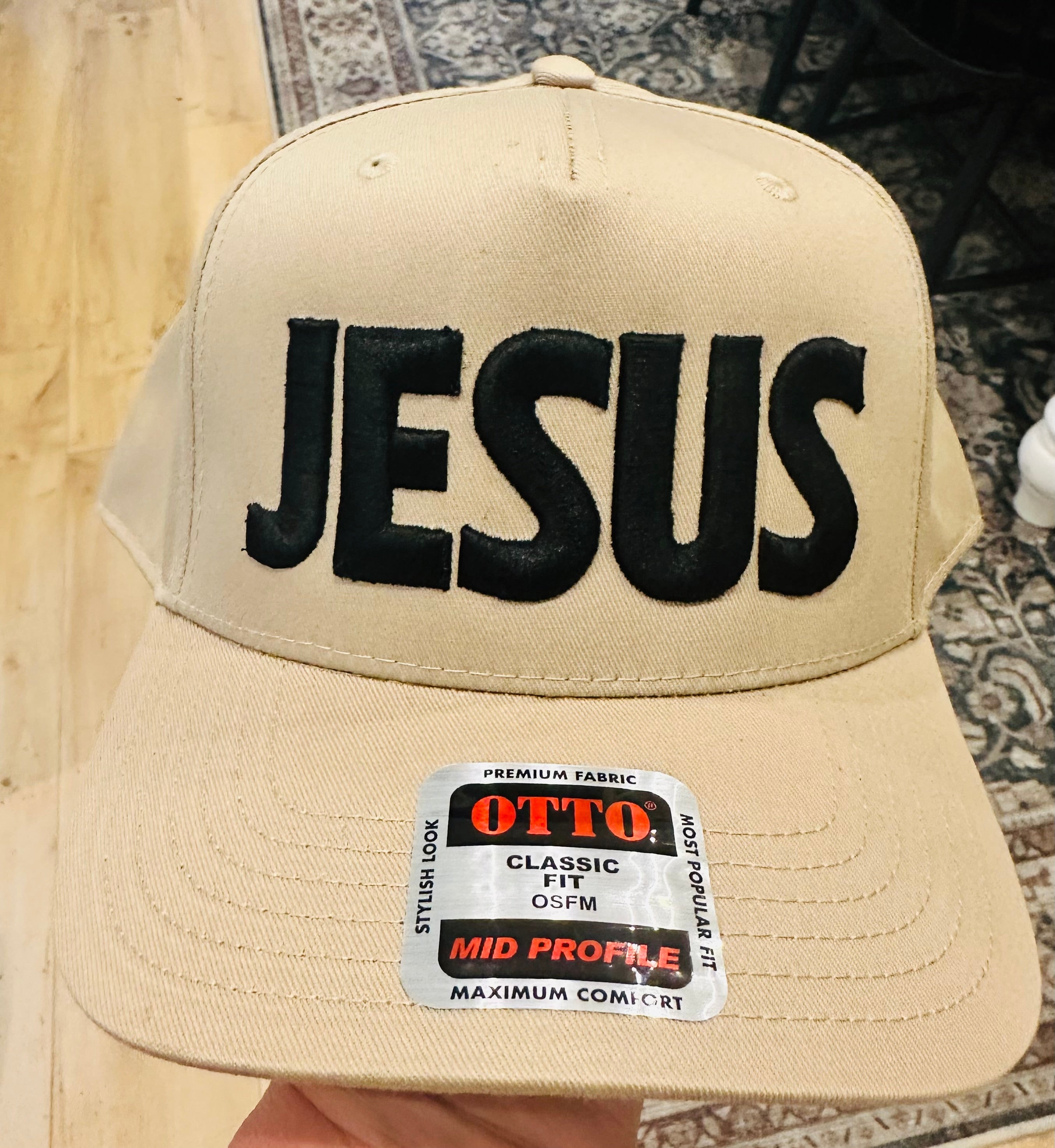 JESUS ON A KHAKI HAT