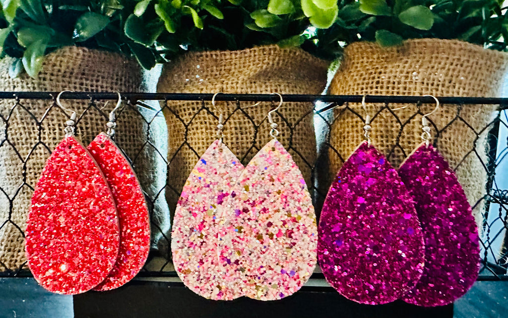 Glitter Cork Backed Earrings