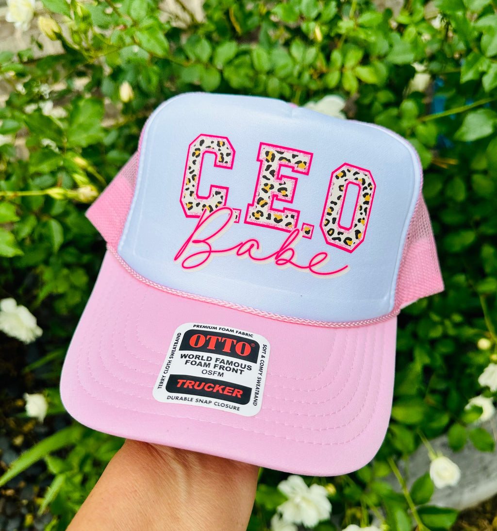 CEO Babe DTF Printed Trucker Hat - S. M. & Co. Shirts & Tops