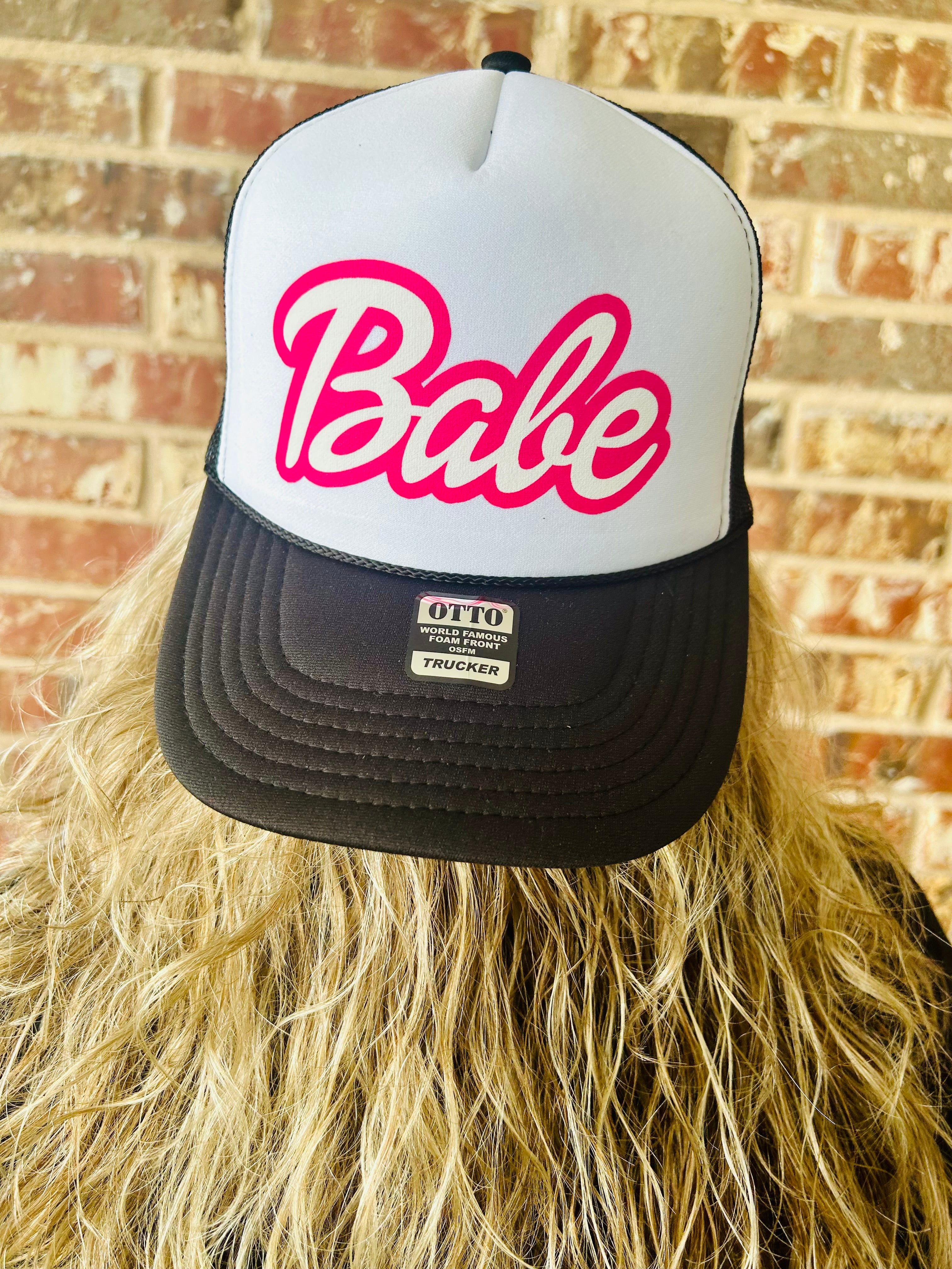 Babe DTF Printed Trucker Hat - S. M. & Co. Shirts & Tops