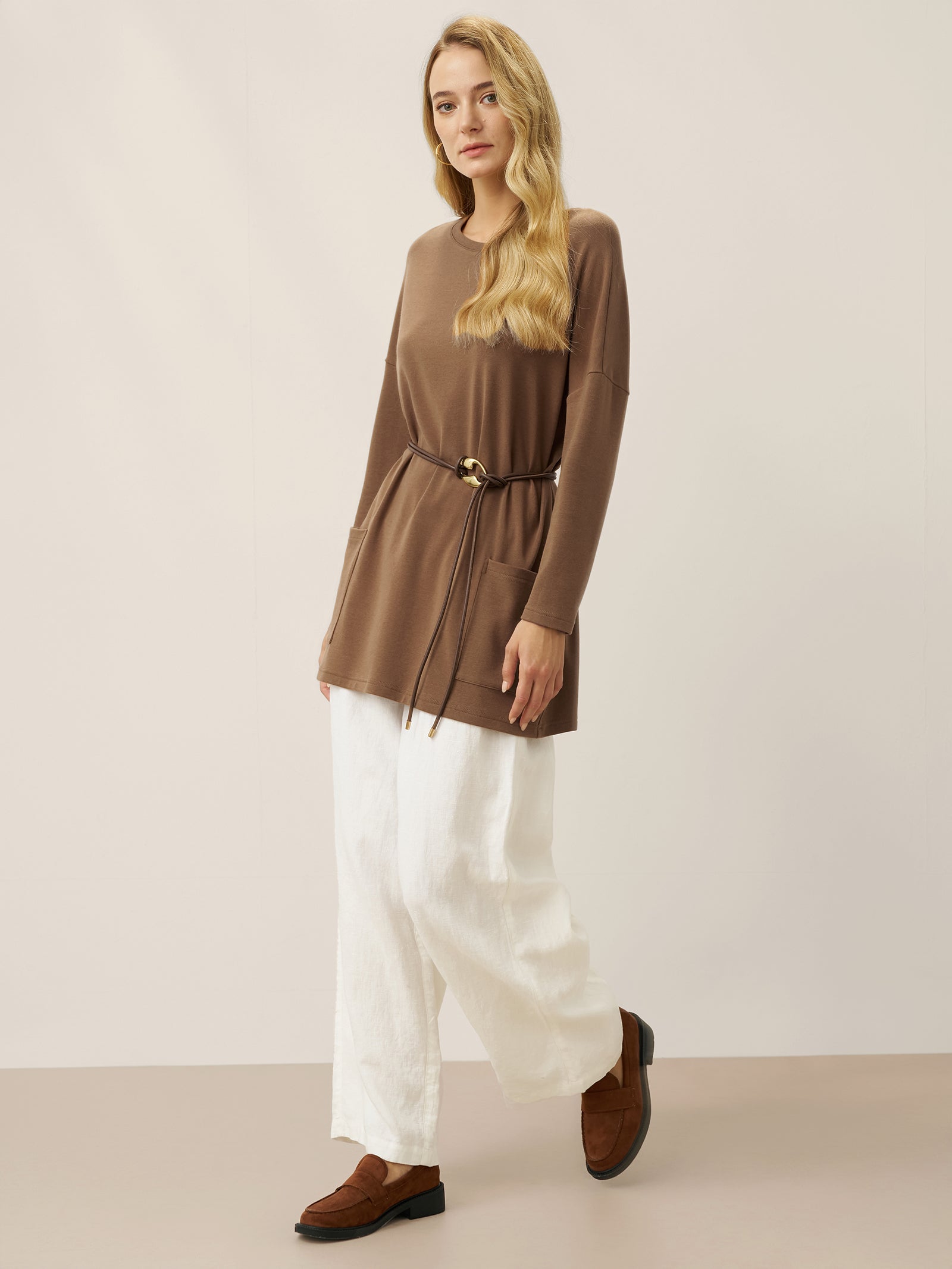 Recycled Leather Belt Versatile Styling Waist Accessory AURELIA