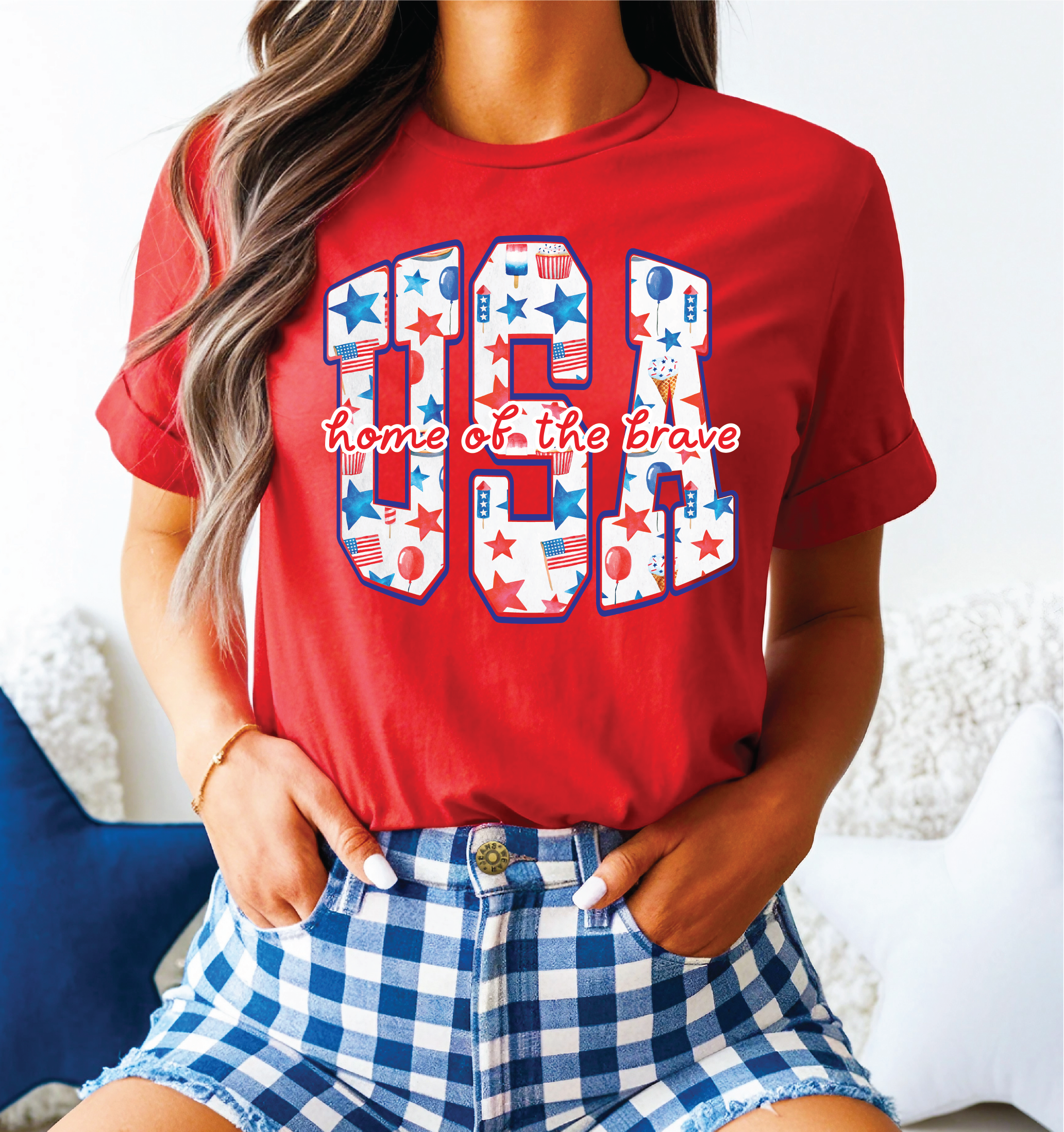 USA Home of the Brave GRAPHIC TEE