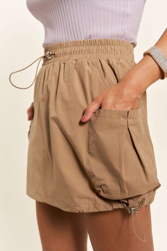 ADORA Drawstring Skort with Pockets - S. M. & Co.