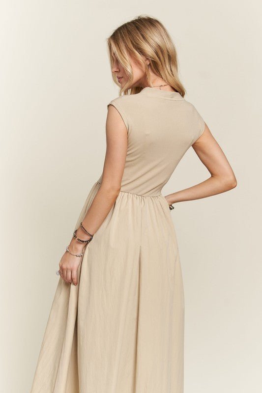 ADORA V - Neck Cap Sleeve Dress - S. M. & Co.