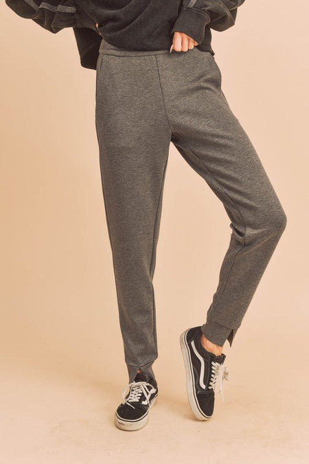 Aemi + Co Elastic Waist Joggers with Pockets - S. M. & Co.