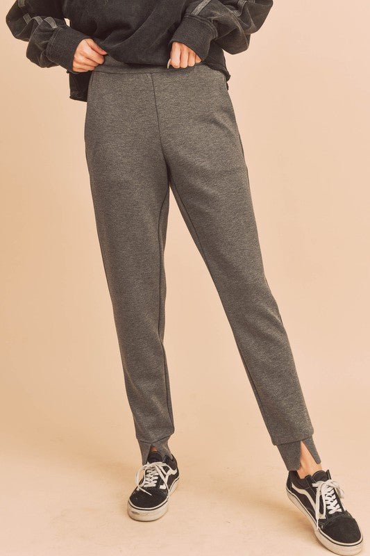 Aemi + Co Elastic Waist Joggers with Pockets - S. M. & Co.