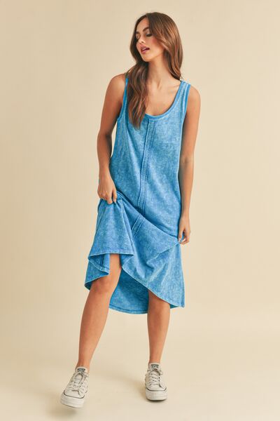 Aemi + Co High - Low Hem Scoop Neck Midi Tank Dress - S. M. & Co.