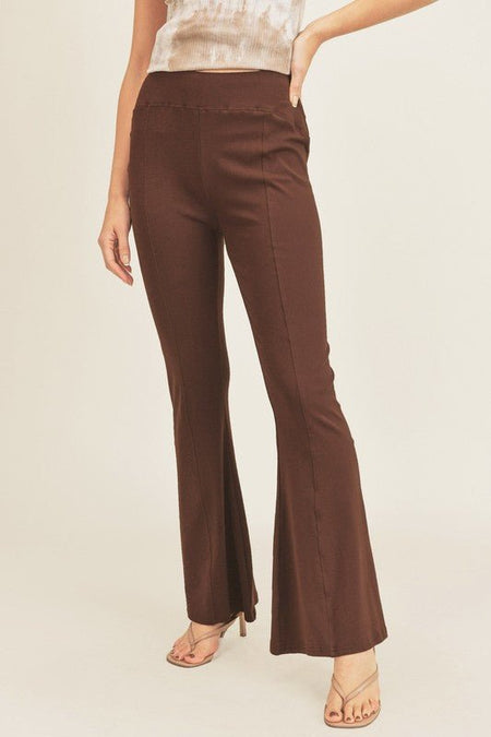 Aemi + Co High Waist Flare Pants - S. M. & Co.