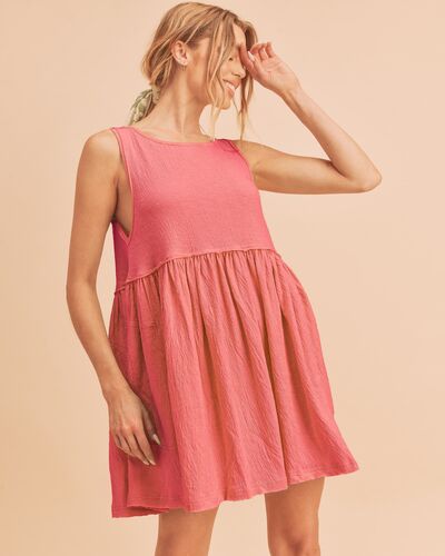 Aemi + Co Round Neck Mini Tank Dress - S. M. & Co.