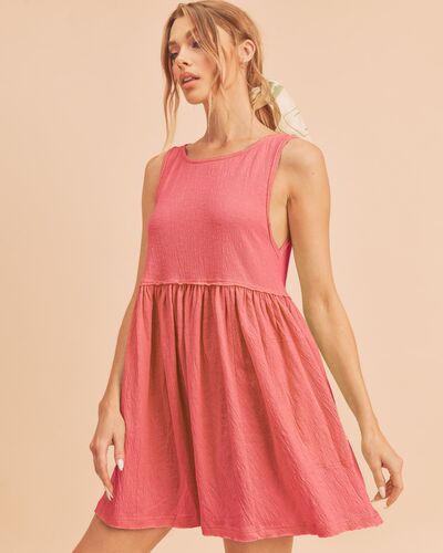 Aemi + Co Round Neck Mini Tank Dress - S. M. & Co.